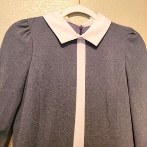 Gray Dress with White Collar